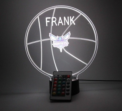 Charlotte Hornets NBA Basketball Sports Fan Light Up Lamp LED Personalized Free - Picture 3 of 12