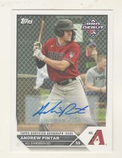 2023 Topps Pro Debut AUTOGRAPH #PD-75 ANDREW PINTAR RC Rookie AUTO QTY AVAILABLE