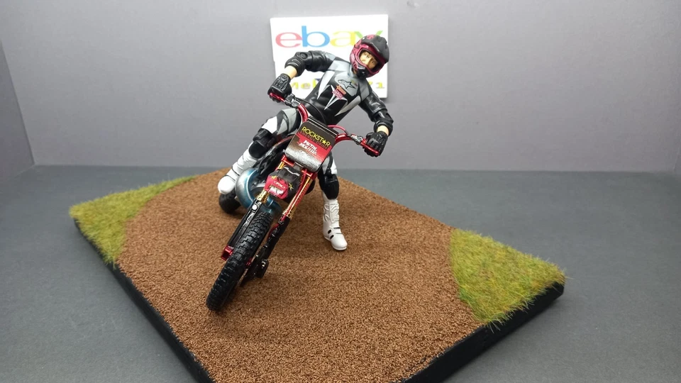 1/12 Metal Mulisha Ronin Syndicate Honda CR 250 Brian Deegan Motocross + Diorama - Immagine 3 di 4