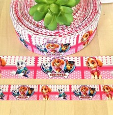 7/8  1.5" 1 YD Paw Patrol Grosgrain Ribbon Skye Everest Chase Doggie Hair Bow