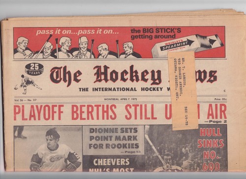 VINTAGE - THE HOCKEY NEWS - NEWSPAPER - YOU PICK FROM LIST - 1960's / 70's - Picture 131 of 154