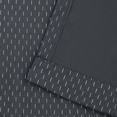 Solid Striped Textured Insulated Thermal Blackout Grommet Curtain Panel Set - Picture 12 of 33