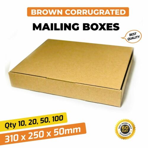Diecut Mailing Box Shipping Carton A4 A5 Small Medium Large Brown Cardboard - Picture 39 of 39