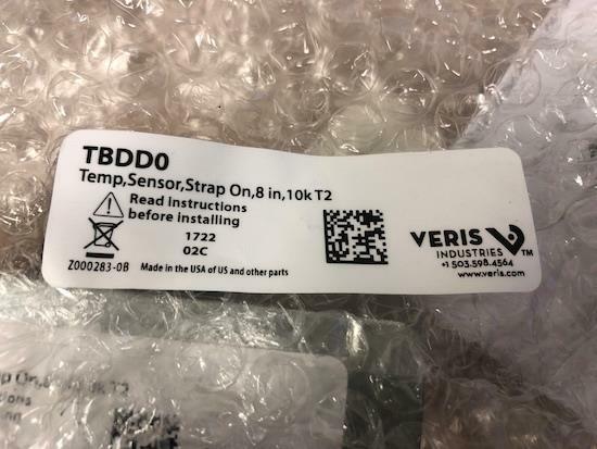 VERIS TBDD0 TEMPERATURE SENSOR STRAP ON 8 IN. 10K T2 | eBay
