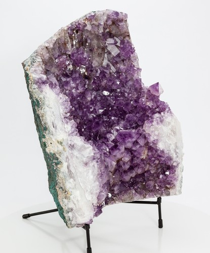 Ametista Quarzo Cristallo Grappolo Geode Decorazione Cattedrale Brasile 17,60 libbre H1810 - Foto 10 di 11