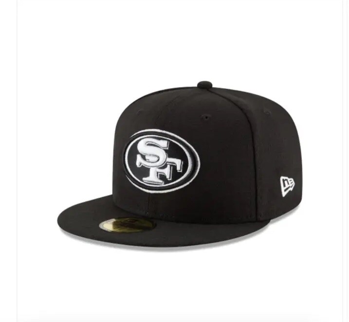 San Francisco 49ers New Era Team 59FIFTY NFL Black/White Fitted
