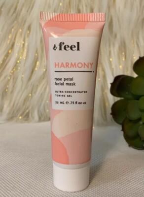 FEEL Harmony Rose Petal Facial Face Mask Toning Gel Travel Size .75oz SEALED