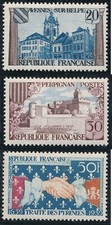 TIMBRE FRANCE 1221/1223** Traité des Pyrénnées  1959