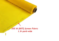 63" Wide 200Mesh (80T) Screen Mesh Fabric Yellow Color Resist Moisture Brand New