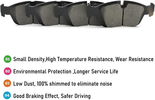 Ceramic Brake Pads Kits,Gariqe 8pcs Brakes Pads Set Compatble With BMW - Picture 4 of 7