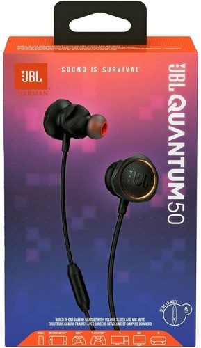 Cuffie da gioco auricolari stereo ad alte prestazioni JBL Quantum 50 3,5 mm per PC PS4 - Foto 13 di 13