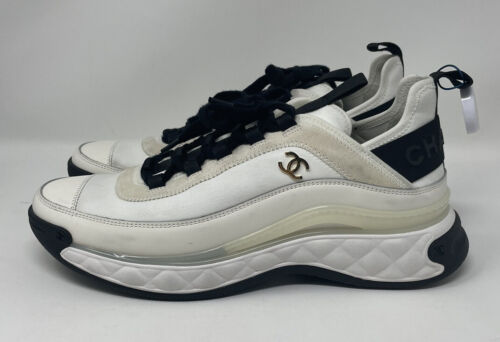 Chanel Black Fabric and Leather Sport Trail Sneakers Size 40.5