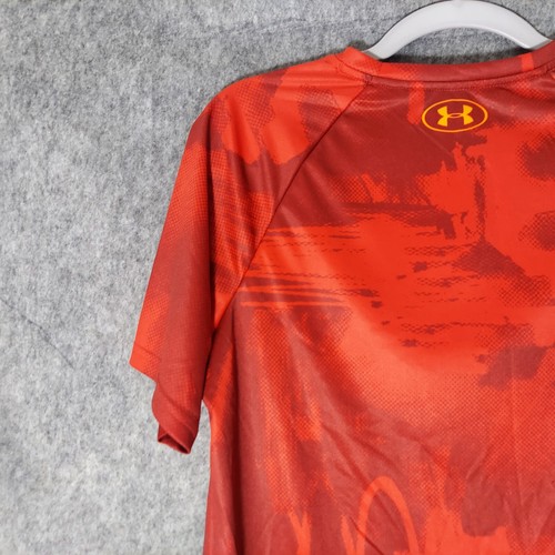 Under Armour Boy Shirt Youth XL Heat Gear Quick Dry Loose Red Athleisure Gym - Picture 7 of 12