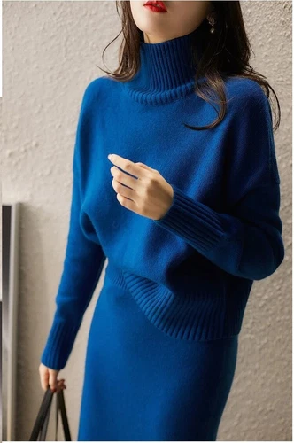 Autumn suit skirt 2 piece skirt set women winter sweater 2 piece outfit Sweater - Picture 21 of 28