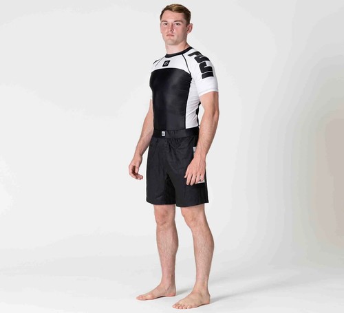 Fuji Sports IBJJF Ranked BJJ Jiu Jitsu Short Sleeve SS Rashguard - White - Picture 2 of 8