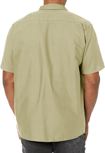 Men'S Industrial Work Shirt, Regular Fit, Short Sleeve - Picture 3 of 12