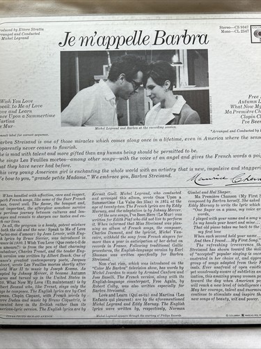 BARBRA STREISAND, "JE M'APPELLE BARBRA", Columbia Records, 1966 - Picture 3 of 6