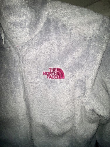 North Face graue Damen-Fleecejacke klein rosa Emboirdery - Bild 3 von 3