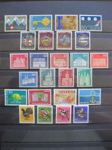 Suisse millésime 1968 Michel 870-894 timbres individuels/ensembles timbre neuf** au choix - Photo 1 sur 6