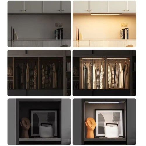 10pcs Strip Light LED PIR Motion Sensor Wireless USB Rechargeable Cabinet Closet - Picture 12 of 16