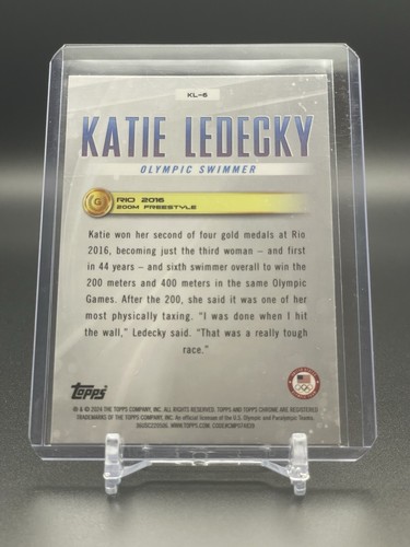 2024 Topps cromo - refractor plateado #KL-6 Katie Ledecky - Imagen 2 de 2
