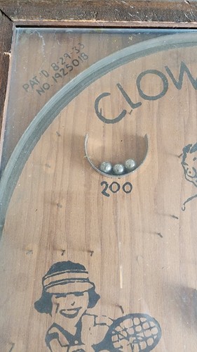 Juego de pinball de madera Clown-N-Up 1933 antiguo todo original. ¡Funciona! - Imagen 2 de 10