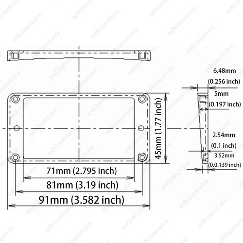 2 Pcs Plastic Guitar Humbucker Pickup Rings Curved Bottom Frame For Les Paul LP - Picture 5 of 13