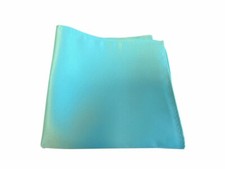 Jacob Alexander Men's Aqua Blue Polyester Pocket Square