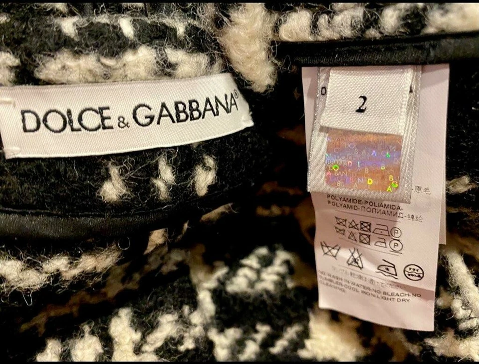 New Dolce & Gabbana Jr Kids Plaid Jacket Cape 1 2 3 4 5 6 7 8 Hood Coat One Size - Image 3 of 4