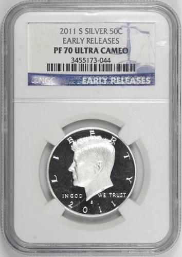 2011-S Proof SILVER Kennedy Half Dollar 50c NGC PF70 UCAM Early Releases [BN044]
