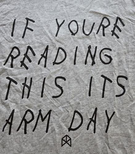 New RAWGEAR Men's Cotton Curved Hem T-shirt Arm Day Size S Grey - Picture 2 of 2