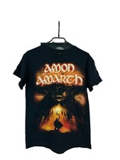 Vintage amon amarth Band Tee Shirt Jersey Rare Over Print Mens Black Size S