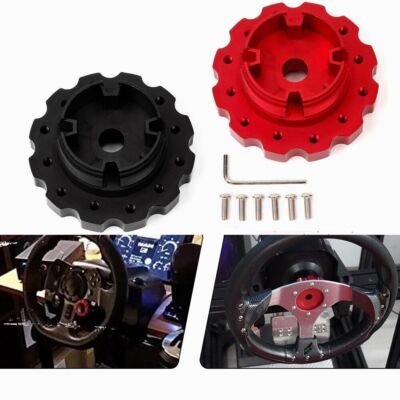 New Black/Red 74mm Steering Wheel Adapter Converter for PXN V10 Steering Wheel