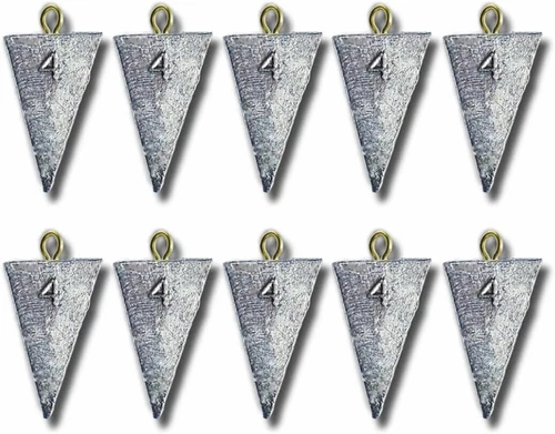 4oz pyramid sinkers 10 pack