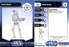 Star Wars Miniatures Clone Wars BATTLE DROID 22 card