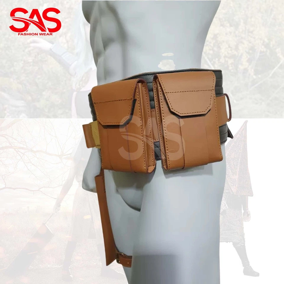 Cinturón de cuero Mandalorian Boba Fett 2 con funda para pistola, bolsas - accesorios para cosplay Foto 4 de 4