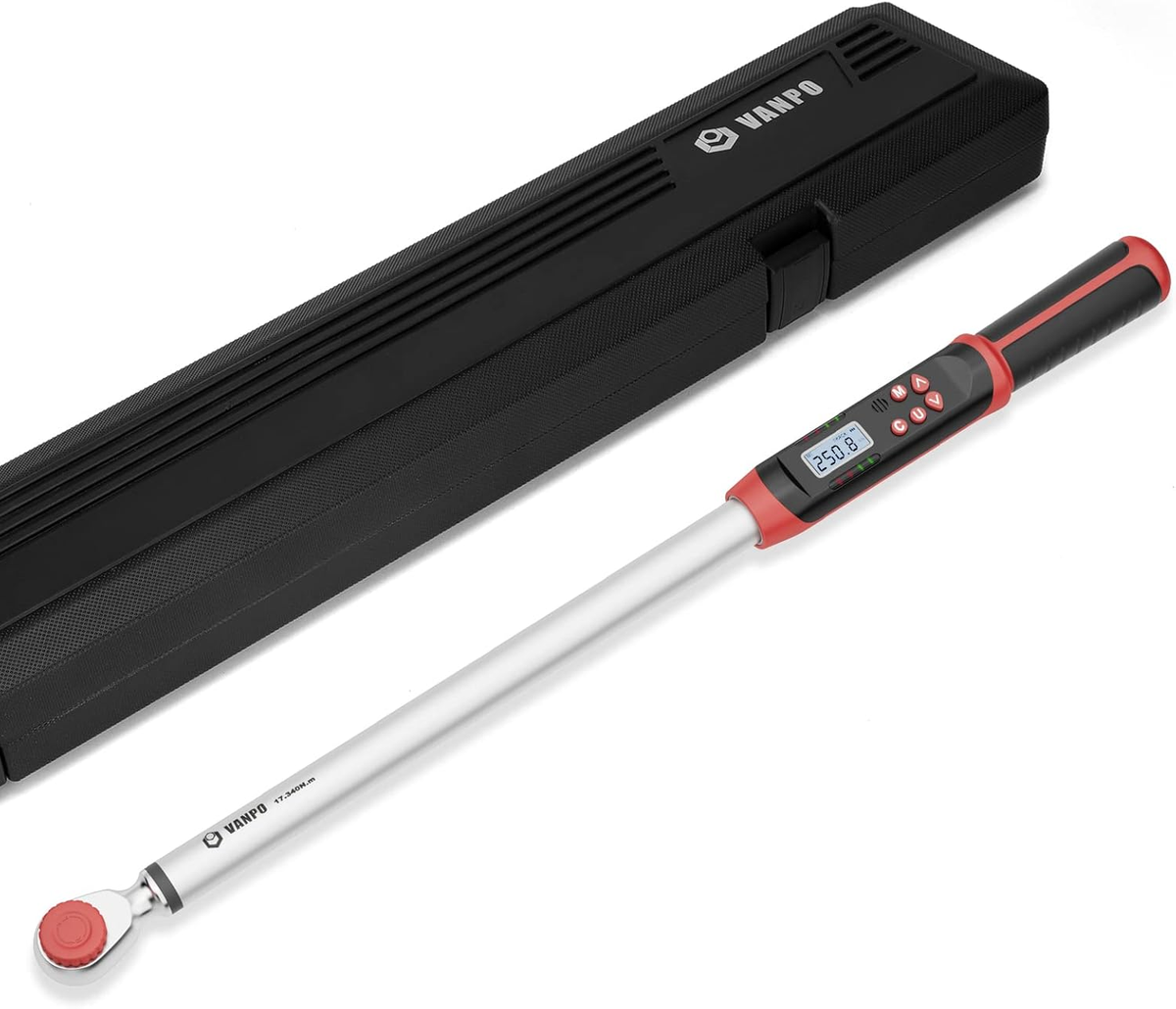 Torque Wrench Set LLAVETOR - 5-99.5 Ft-lb (6.8-135 Nm), LED & Buzzer ...