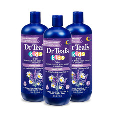 Dr Teal's Kids 3 in 1 Sleep Bath Bubble Bath Body Wash Shampoo 20 Fl Oz Pack ...