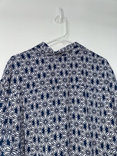 Kenny Flowers Limited Men XL X-Large Hawaiian Rayon Shirt Floral NWT Blue White - Imagen 4 de 7