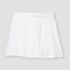 All in Motion Girls White Woven Skort Mid Rise Active Skirt Size XL (14) NWT