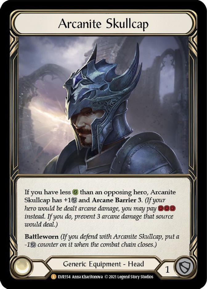 FAB   Arcanite Skullcap  - Everfest (1st Edition) Card # 154