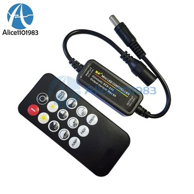 6A Mini LED Dimmer RF   14Key Remote Control LED Strip Light Controller #zb