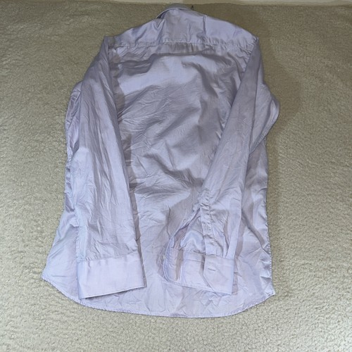 Men's Finollo Contemporary Fit Dress Shirt Long Sleeve Lavender 15/35 - Afbeelding 11 van 14