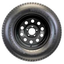 eCustomrim Trailer Tire On Black Wheel Modular Rim ST205/75D15 LRC 5 Lug On 4.5