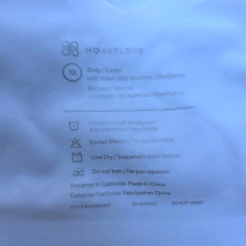 Reggiseno HoneyLove 1x scollo a V bianco pullover senza fili usato in ottime condizioni - Foto 3 di 3