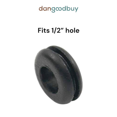 Rubber Grommet to fit 1/2'' Hole in 1/16'' Thick Panel - 5/16'' Inner Diameter