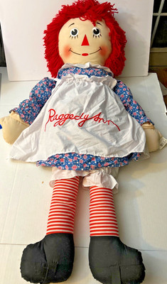 Raggedy Ann Doll 48 inches by Applause vintage plush displayed only w tags