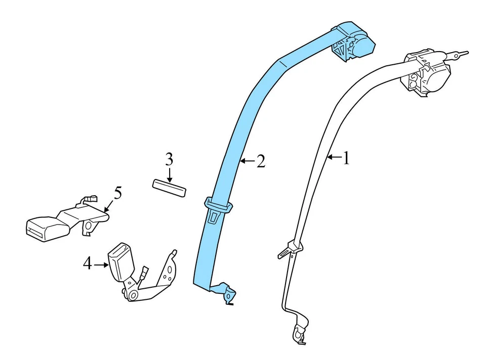 BMW 750LI XDRIVE 2016-2019 - retractor de cinturón de seguridad central trasero 7435920 Foto 3 de 4