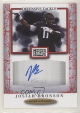 2021 Sage Premier Draft Auto Red Josiah Bronson #A120 Auto 0d9n