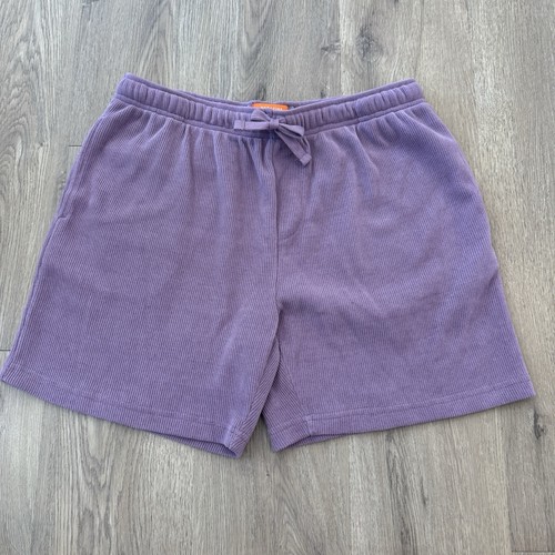 Negative Space Men's Light Purple Ribbed Corded Shorts Size Large Drawstring